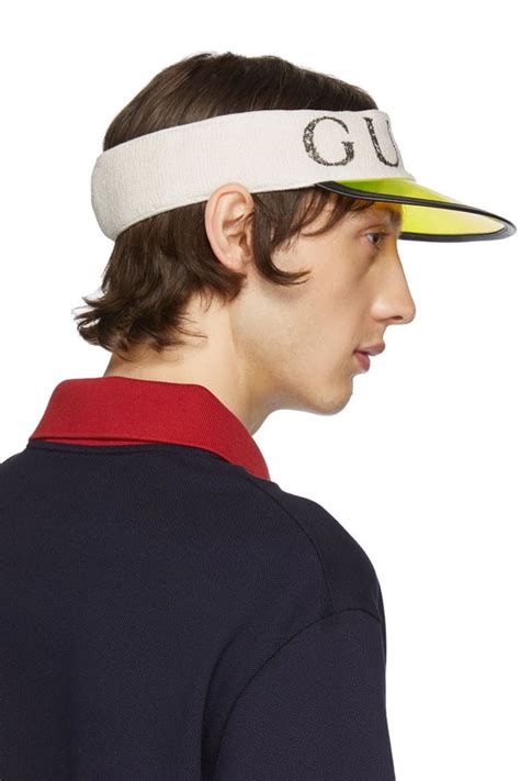 black gucci visor|buy Gucci visor online.